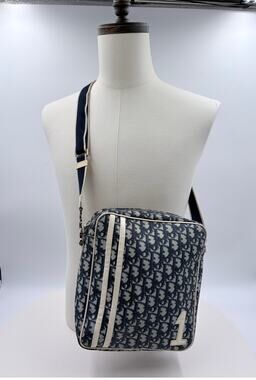 Authenticated Christian Diorissimo Monogramem Canvas Trotter Messenger Bag